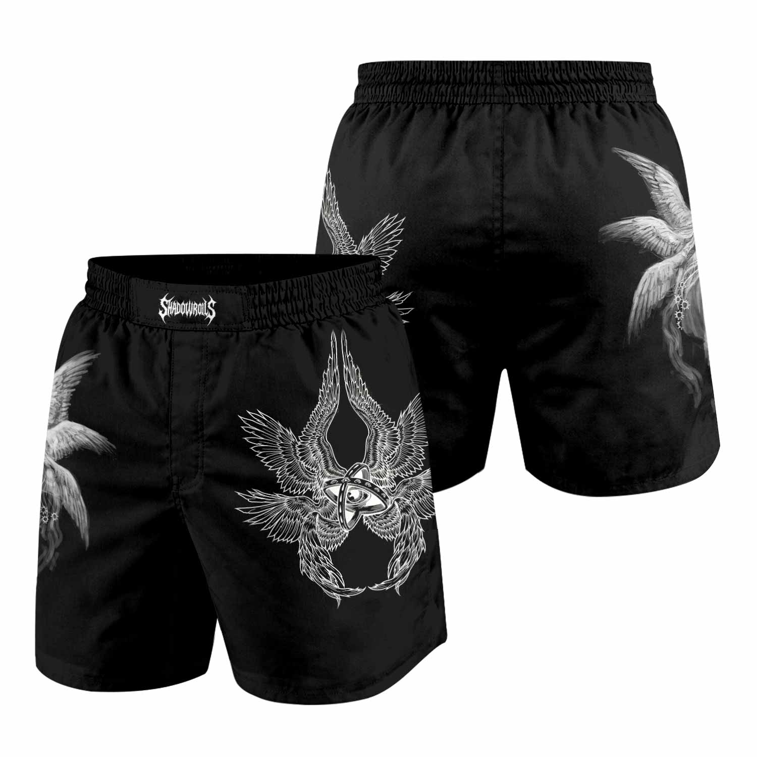 Seraphim Ascend Grappling Shorts - front and back view