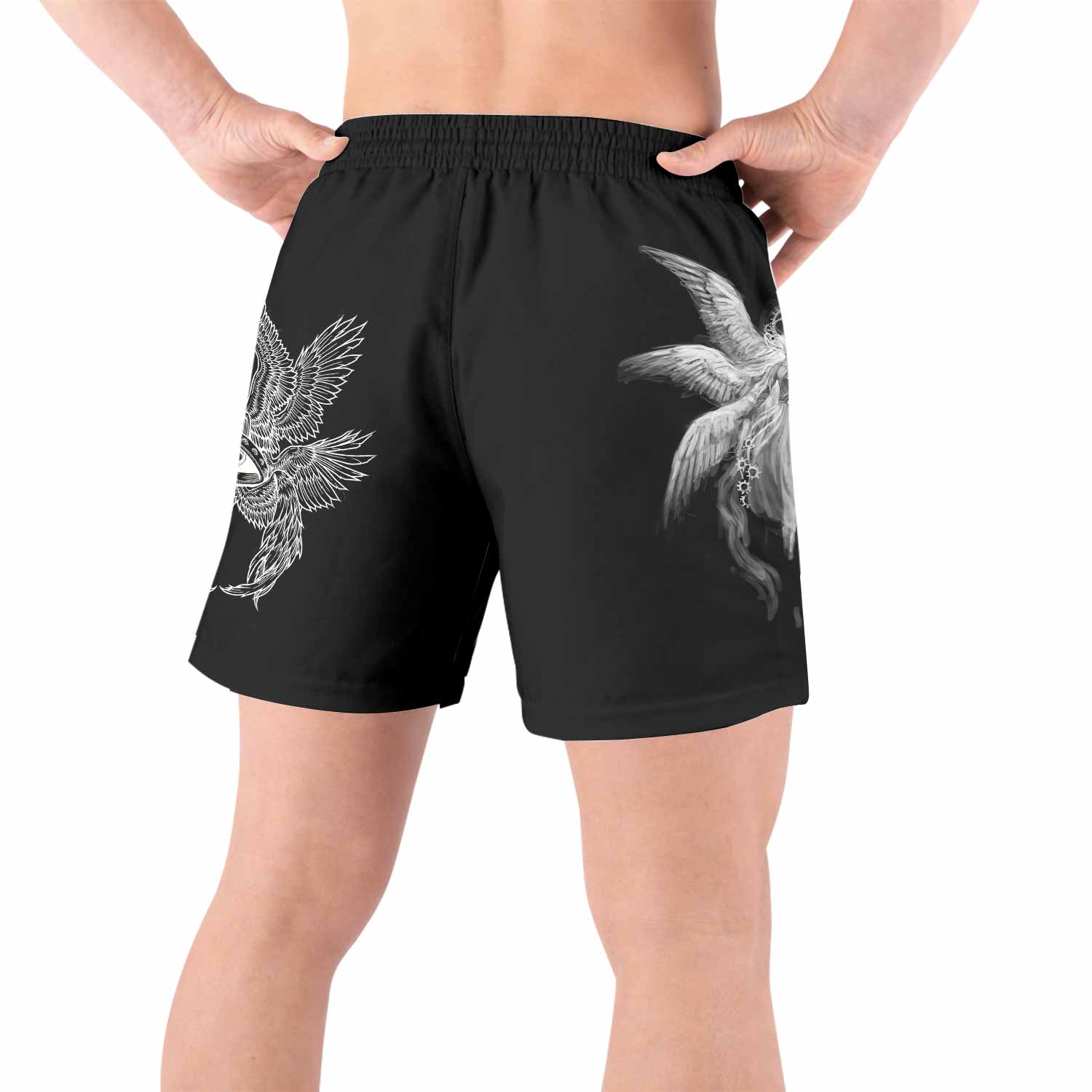 Seraphim Ascend Grappling Shorts - back view lifestyle