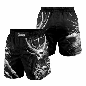 Eternal Scream Grappling Shorts - front and back view