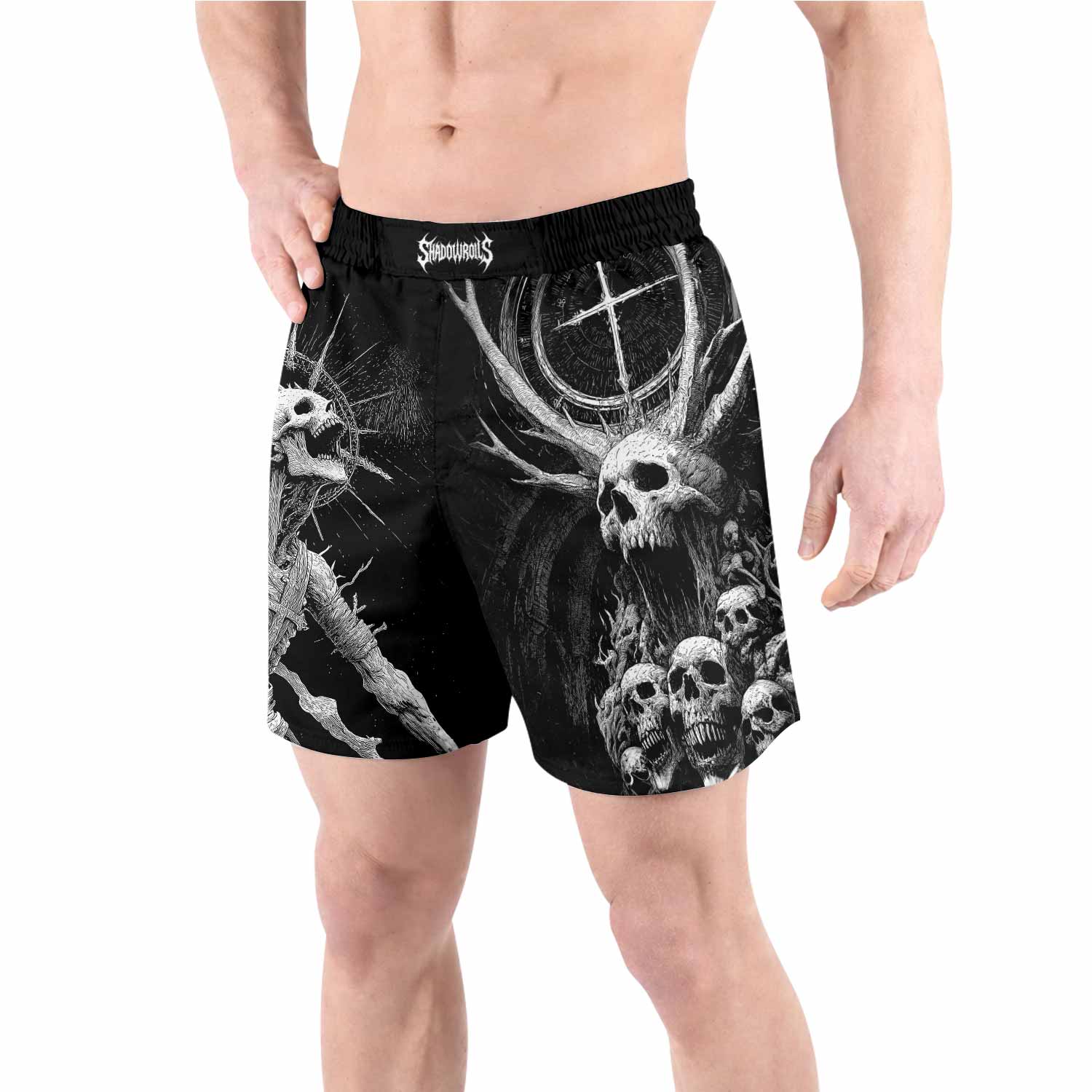Eternal Scream Grappling Shorts - front view lifestyle