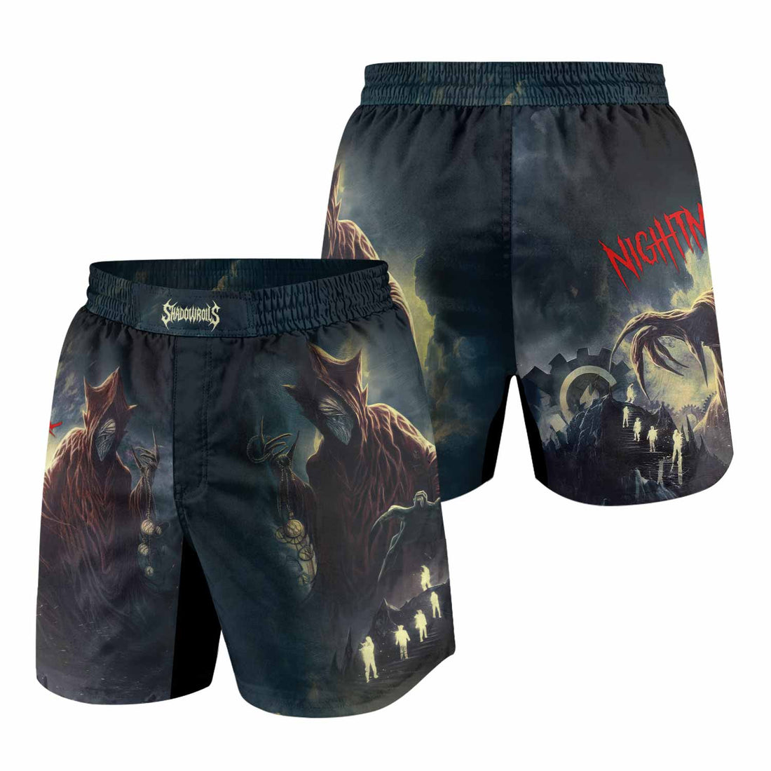 Nightmare Walker Grappling Shorts - front and back view