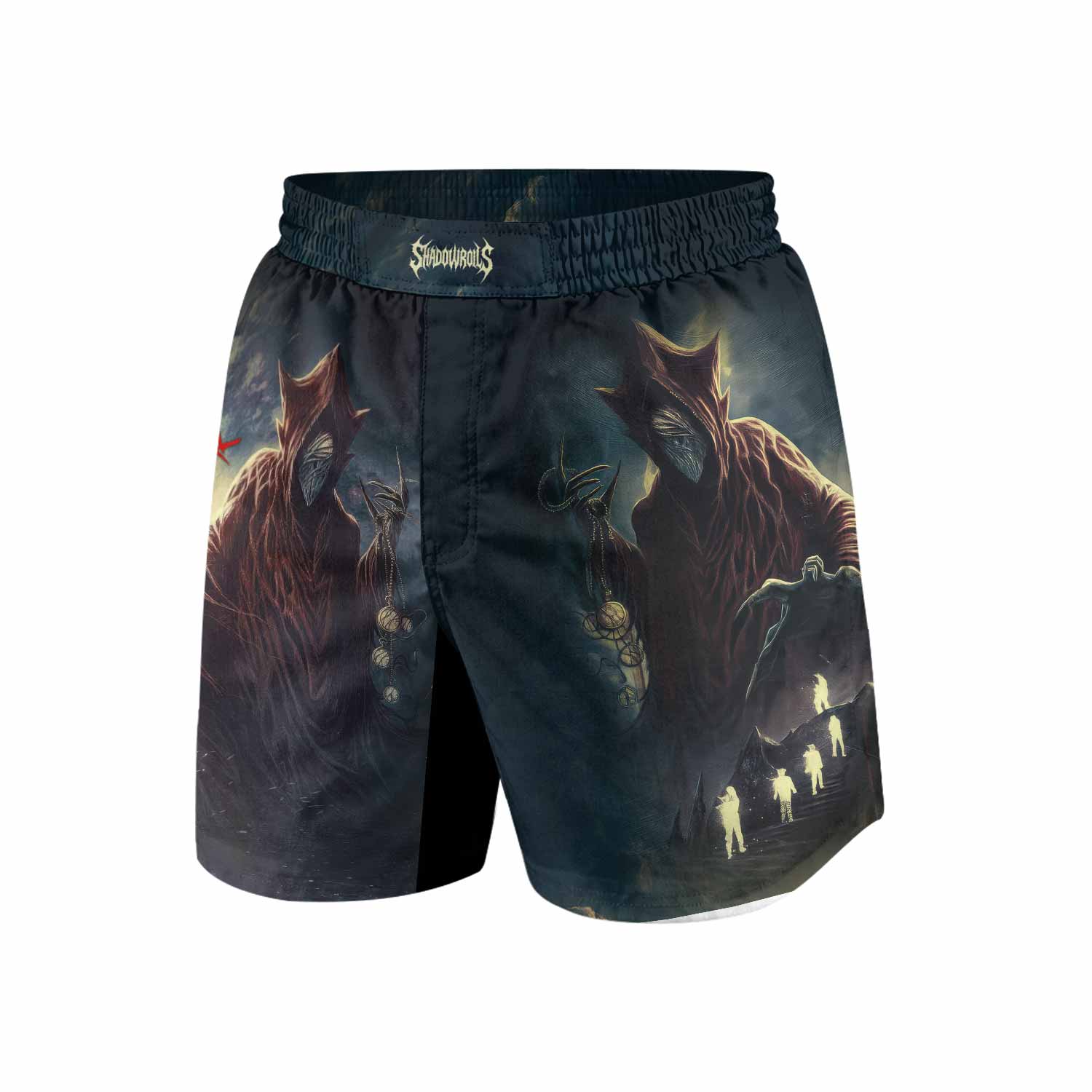 Nightmare Walker Grappling Shorts - front view mockup