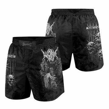 Necromancy Ritual Grappling Shorts - front and back view