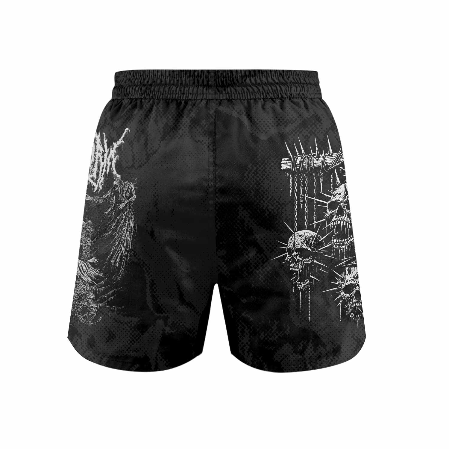 Necromancy Ritual Grappling Shorts - back view mockup