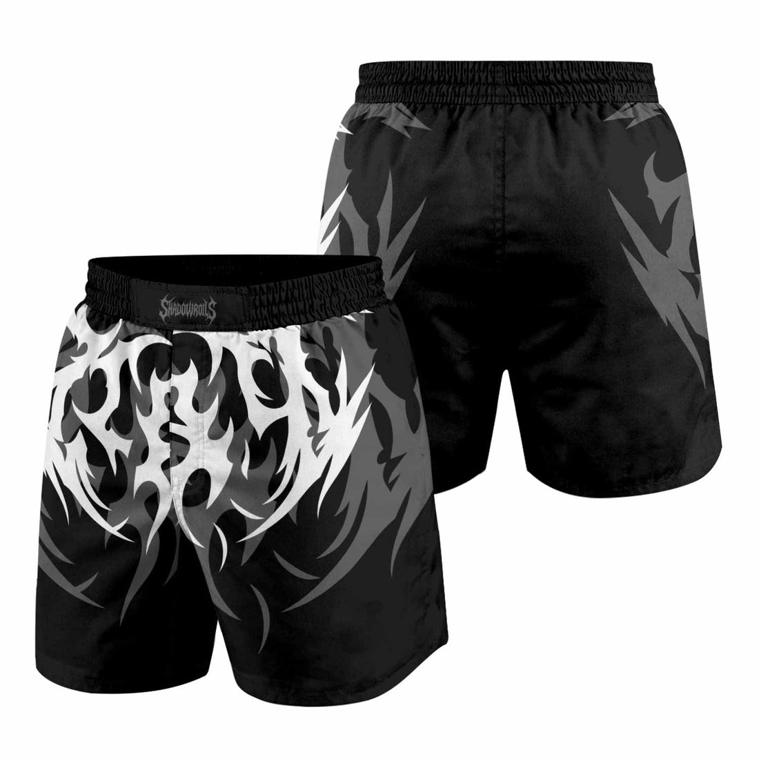 Tribal Inferno Grappling Shorts - front and back view