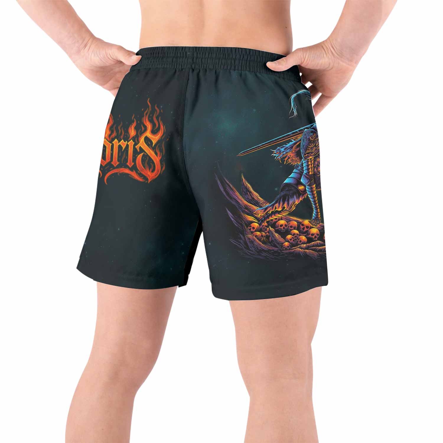 Infernal Artorias Grappling Shorts - back view lifestyle