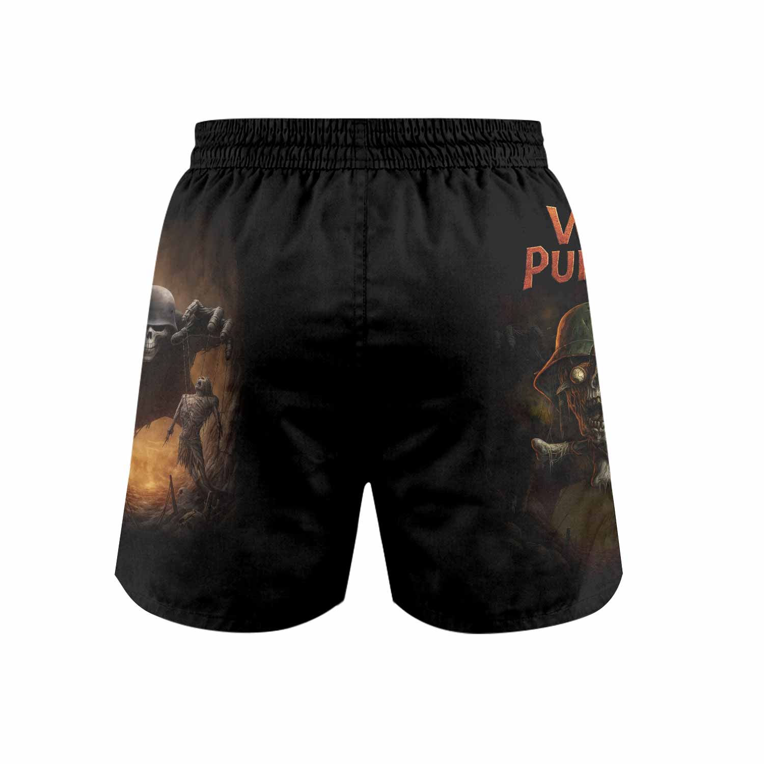 War Puppets Grappling Shorts - back view mockup