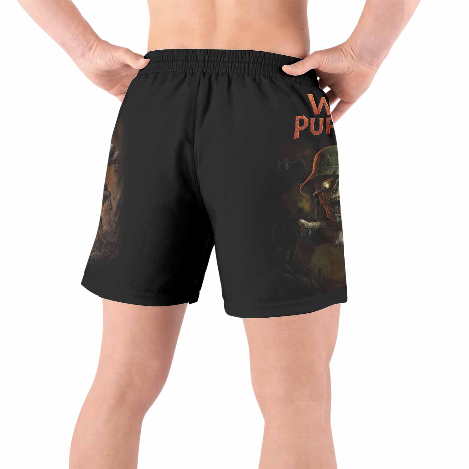 War Puppets Grappling Shorts - back view lifestyle