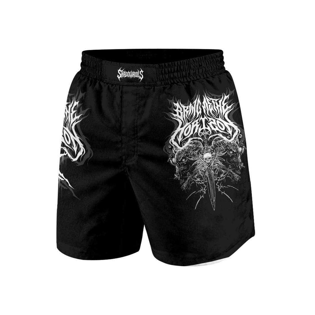 Sword of Chaos Grappling Shorts - front and back view