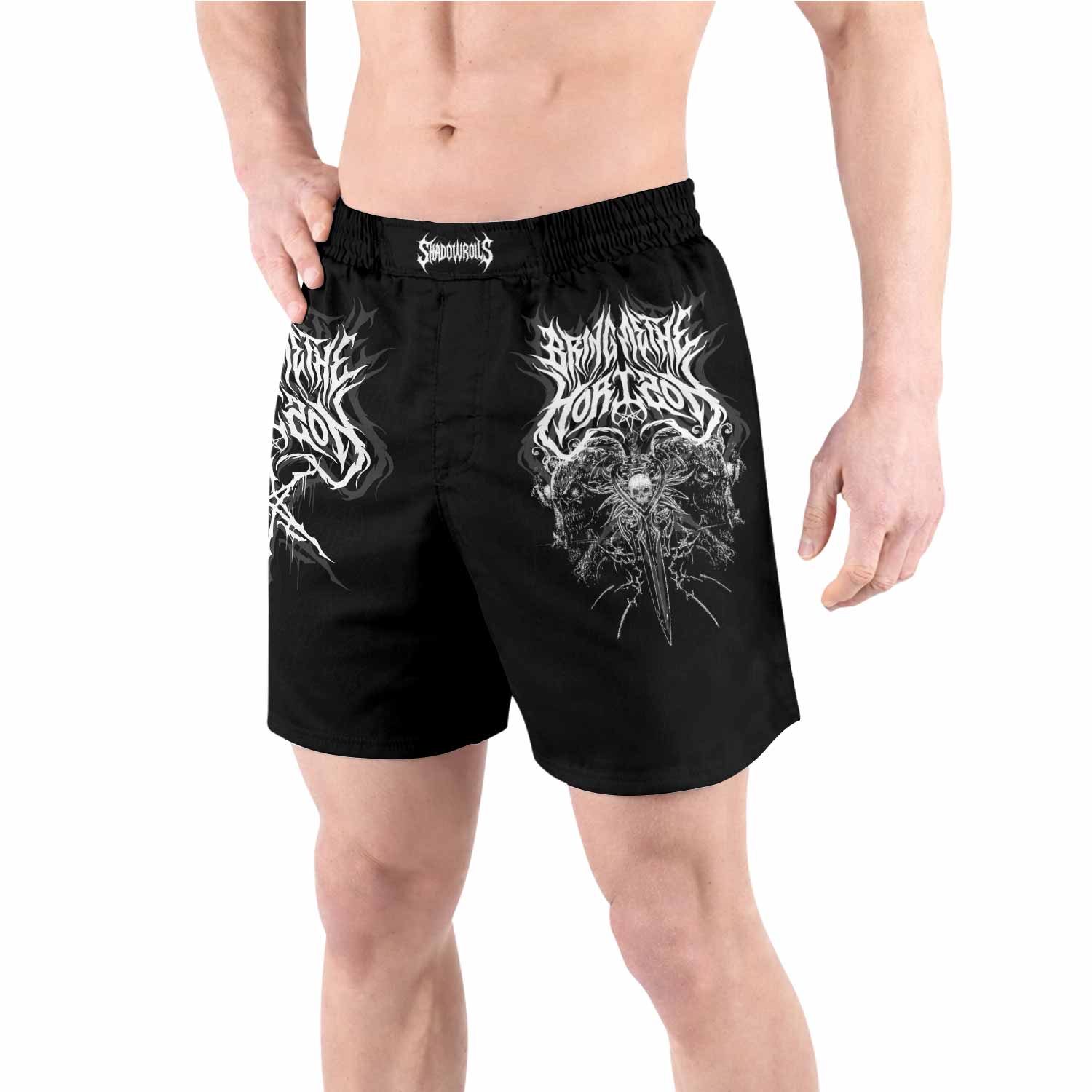 Sword of Chaos Grappling Shorts - front view lifestyle