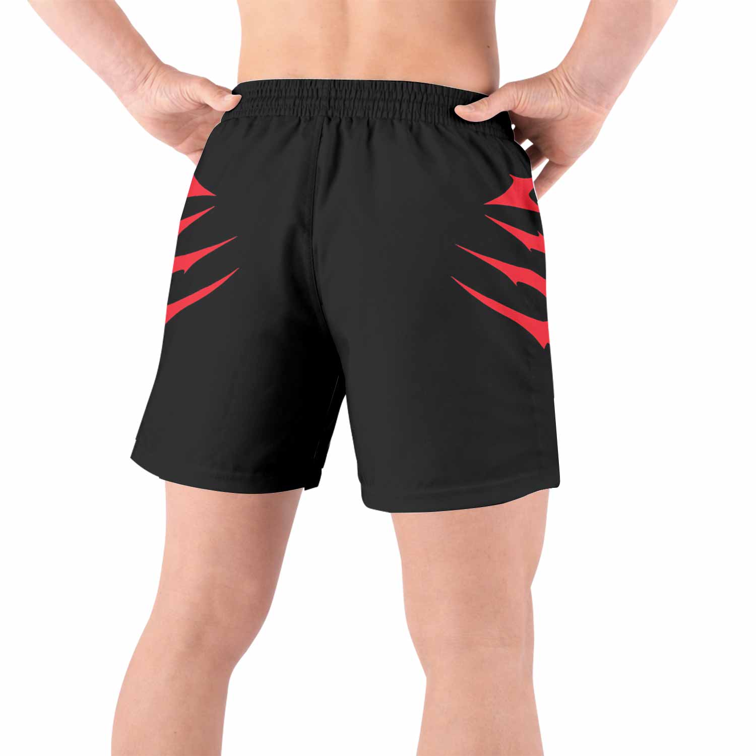 Infernal Flames Grappling Shorts - back view lifestyle