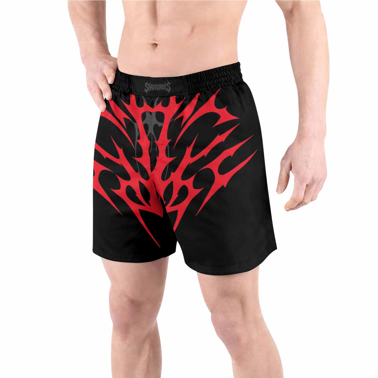 Infernal Flames Grappling Shorts - front view lifestyle