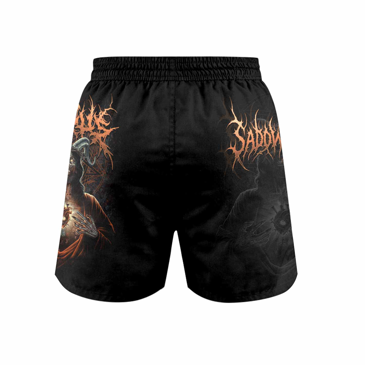 Cult of Shadows Grappling Shorts - back view mockup