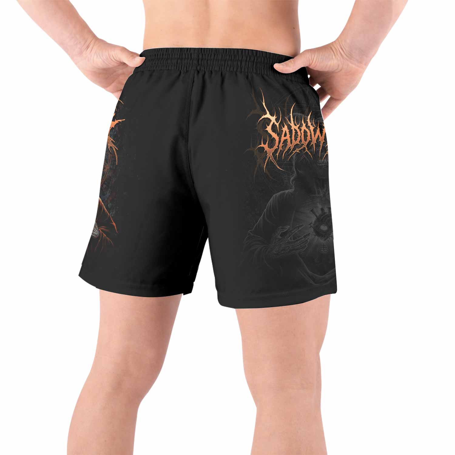 Cult of Shadows Grappling Shorts - back view lifestyle