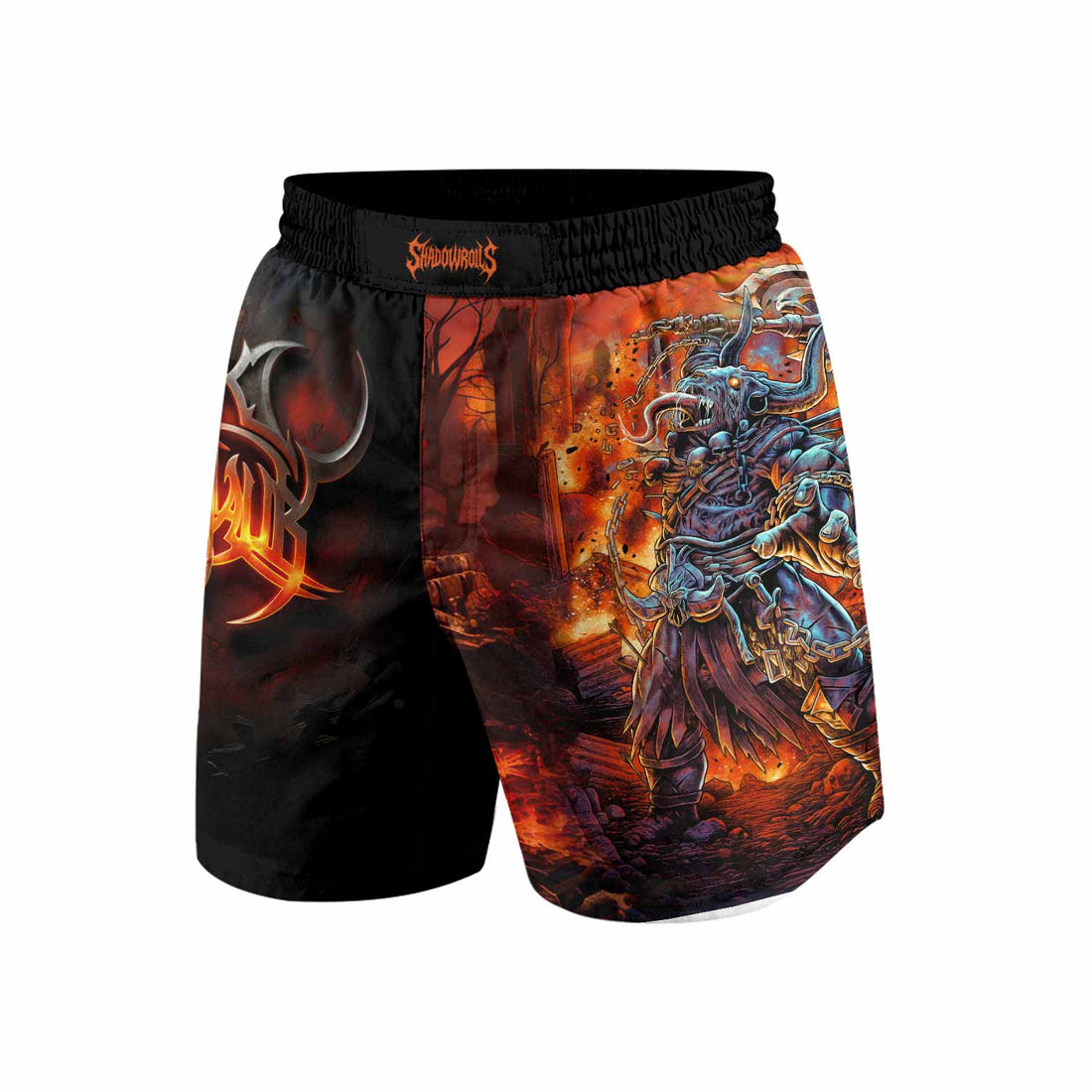 Inferno Minotaur Grappling Shorts - front and back view