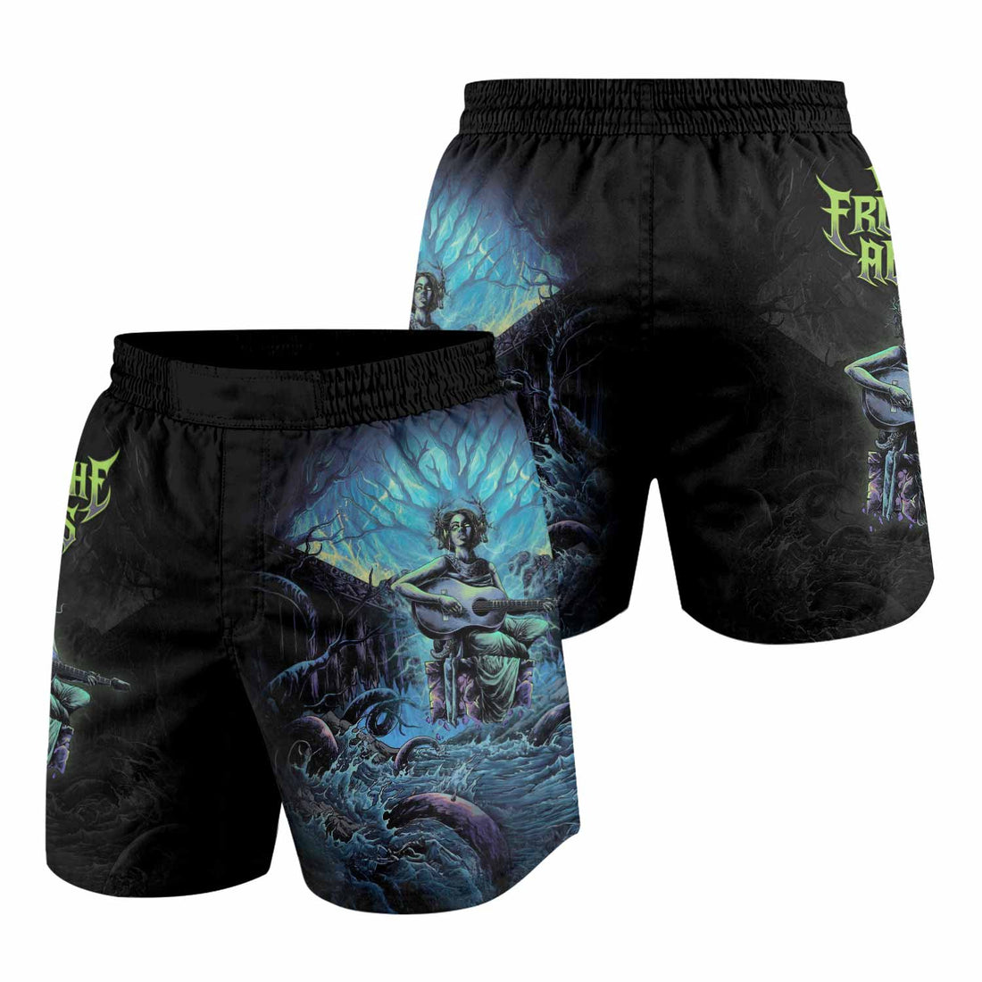 Vocal from the Abyss Grappling Shorts - front and back view