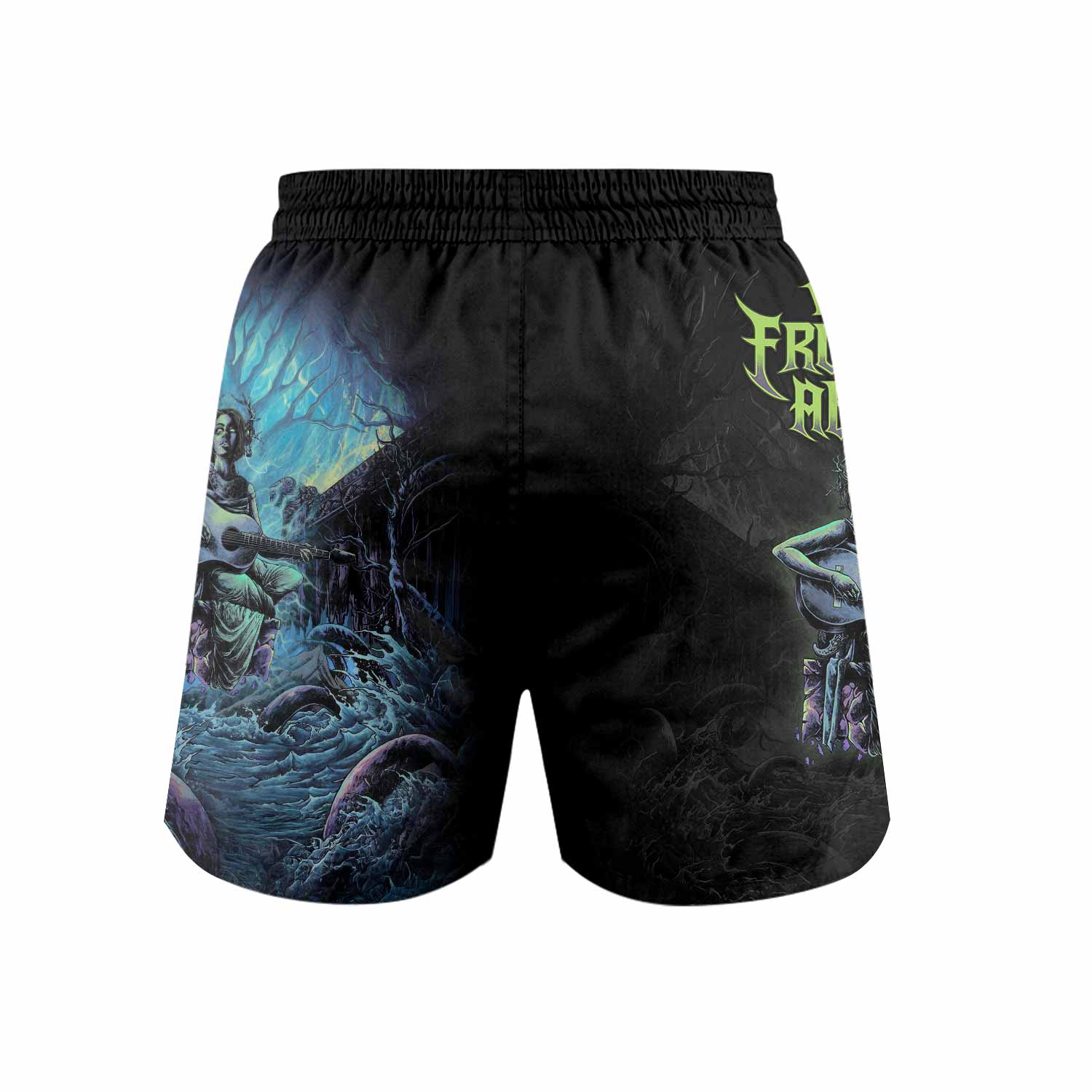 Vocal from the Abyss Grappling Shorts - back view mockup