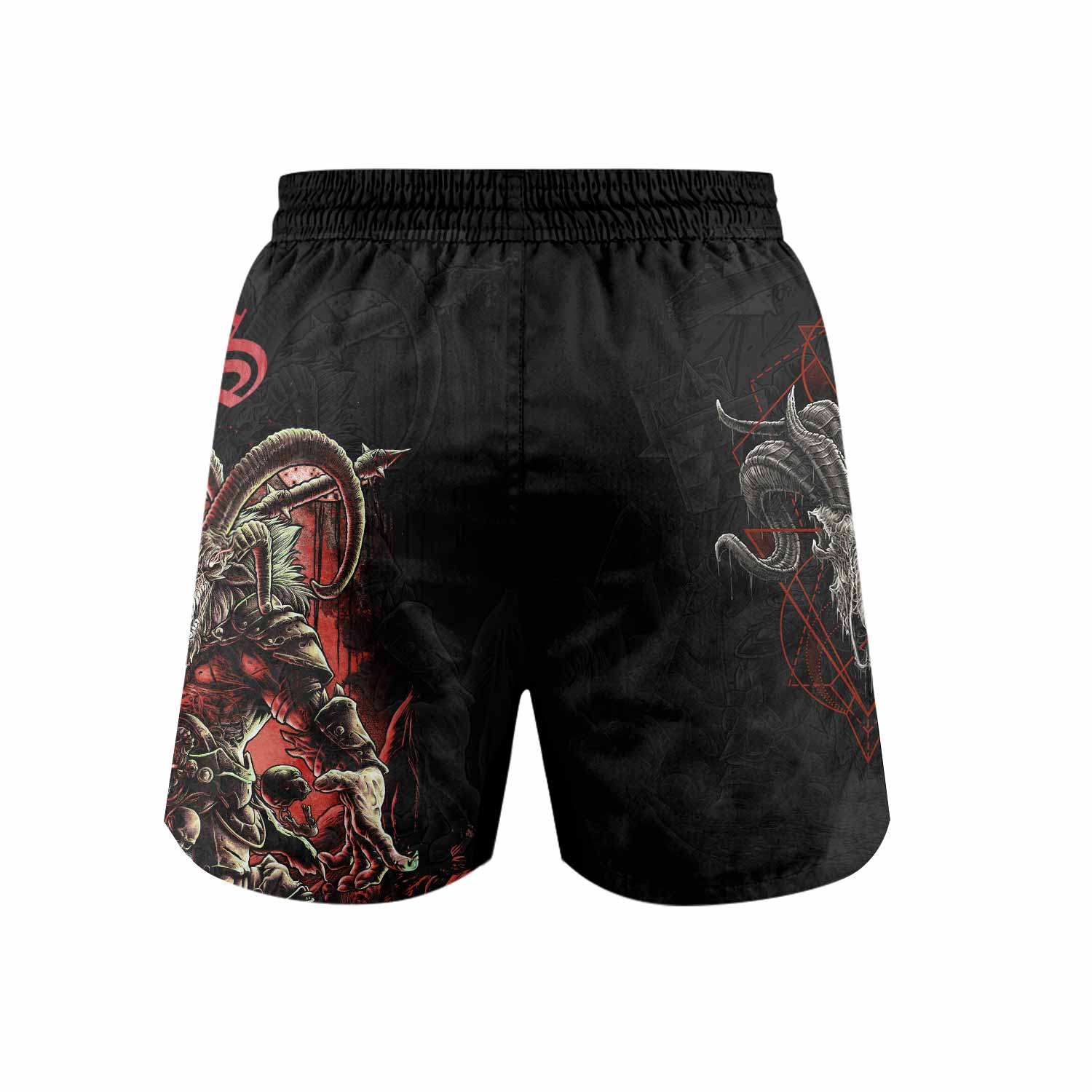 Dark Ram Warlord Grappling Shorts - back view mockup