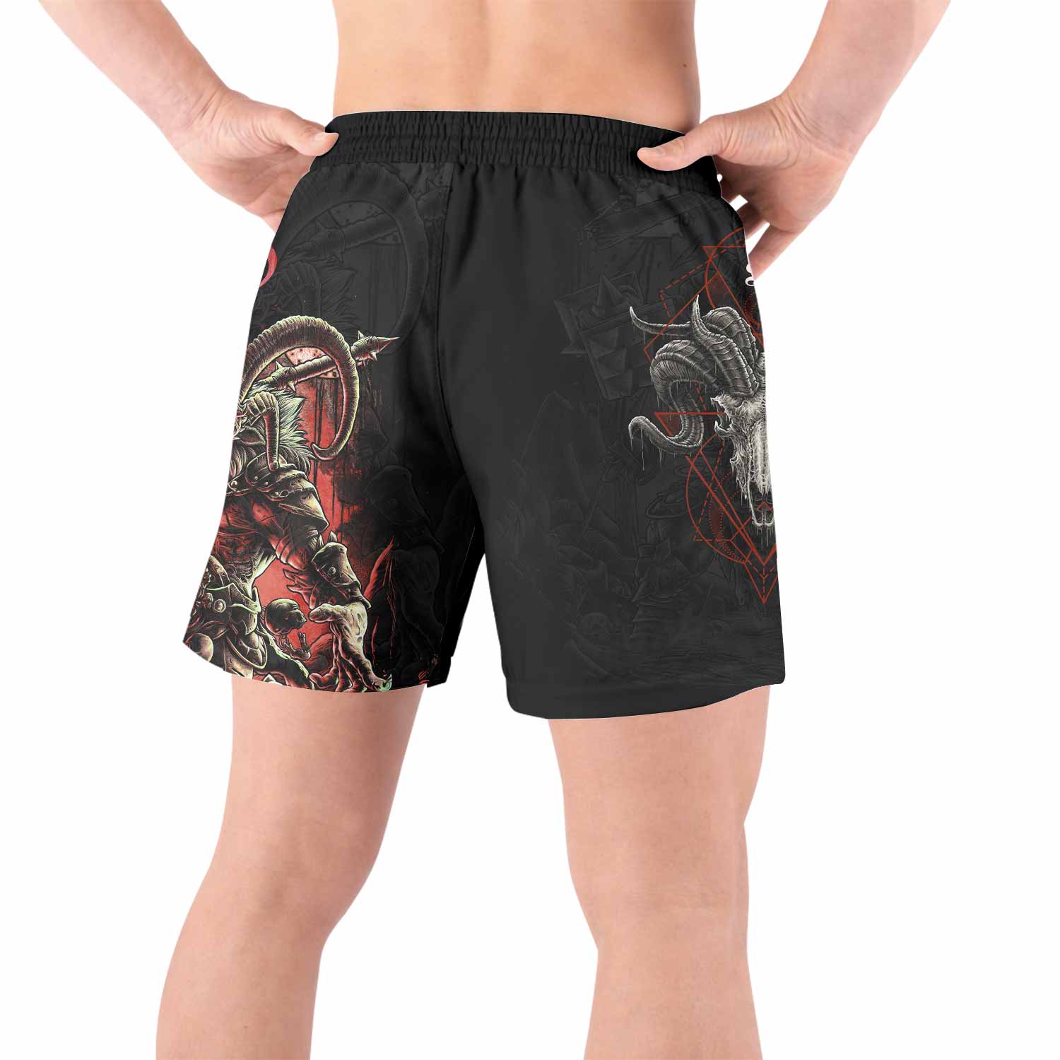 Dark Ram Warlord Grappling Shorts - back view lifestyle