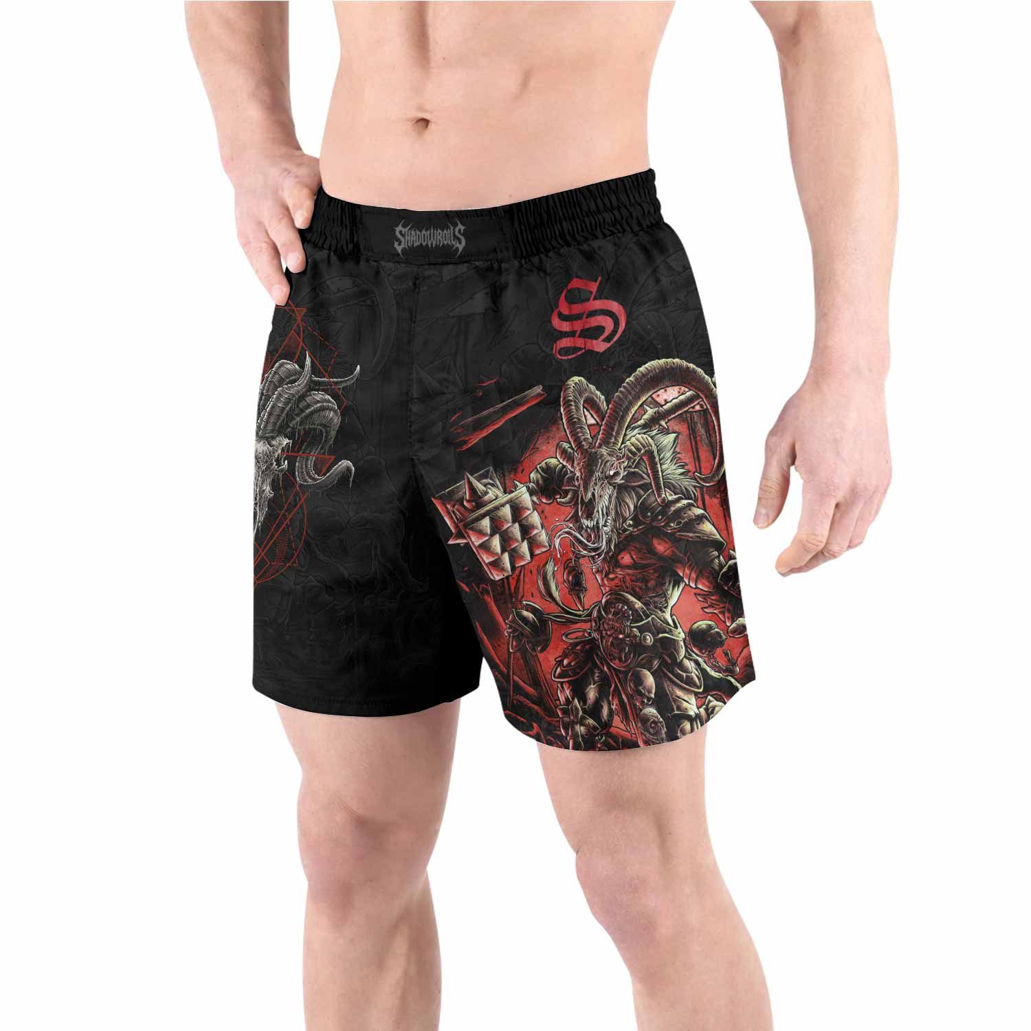 Dark Ram Warlord Grappling Shorts - front view lifestyle