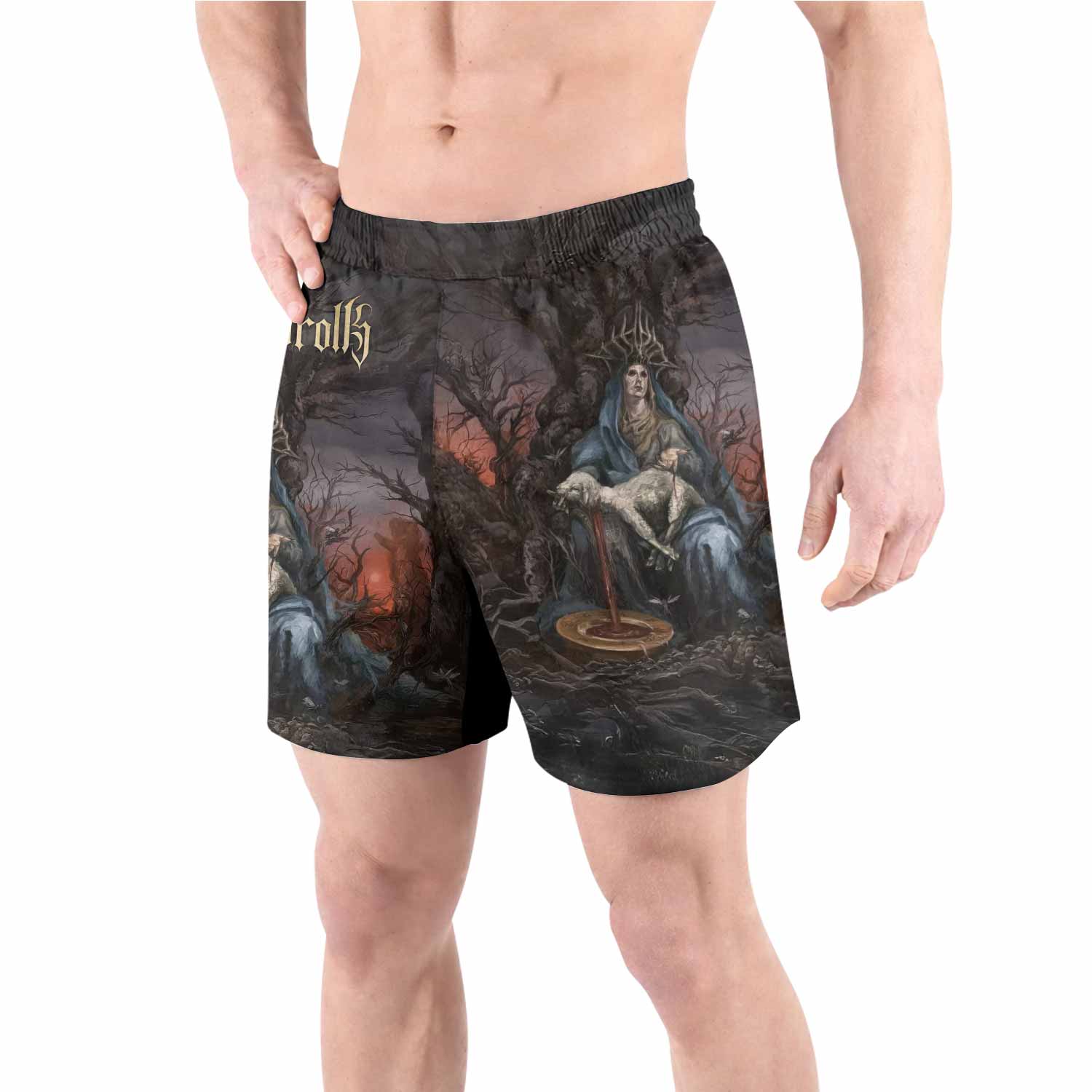 Shadow Throne Grappling Shorts - front view lifestyle