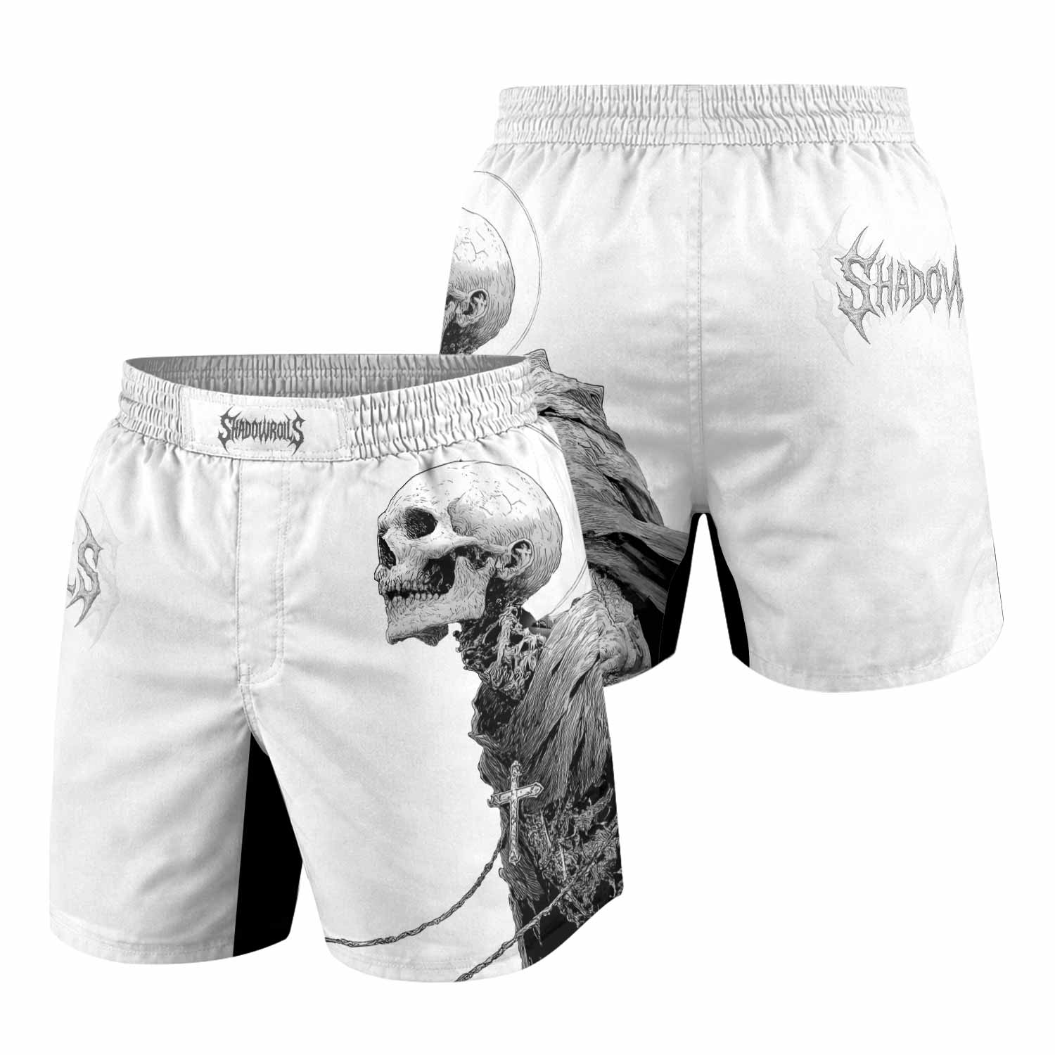 Pale Reaper Grappling Shorts - front and back view