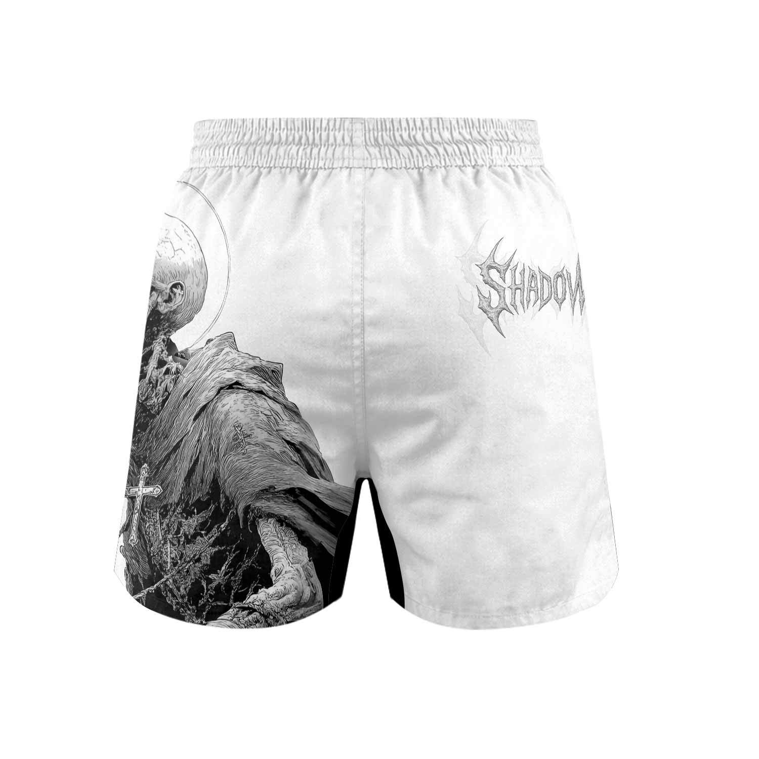 Pale Reaper Grappling Shorts - back view mockup