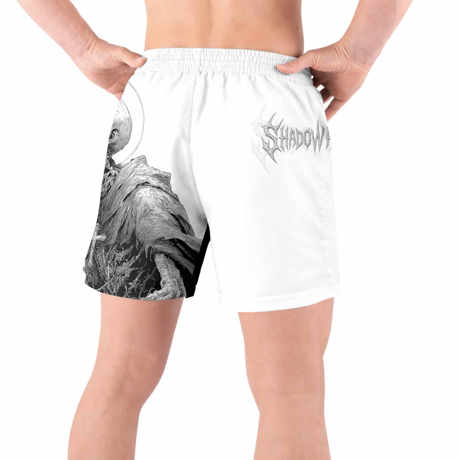 Pale Reaper Grappling Shorts - back view lifestyle
