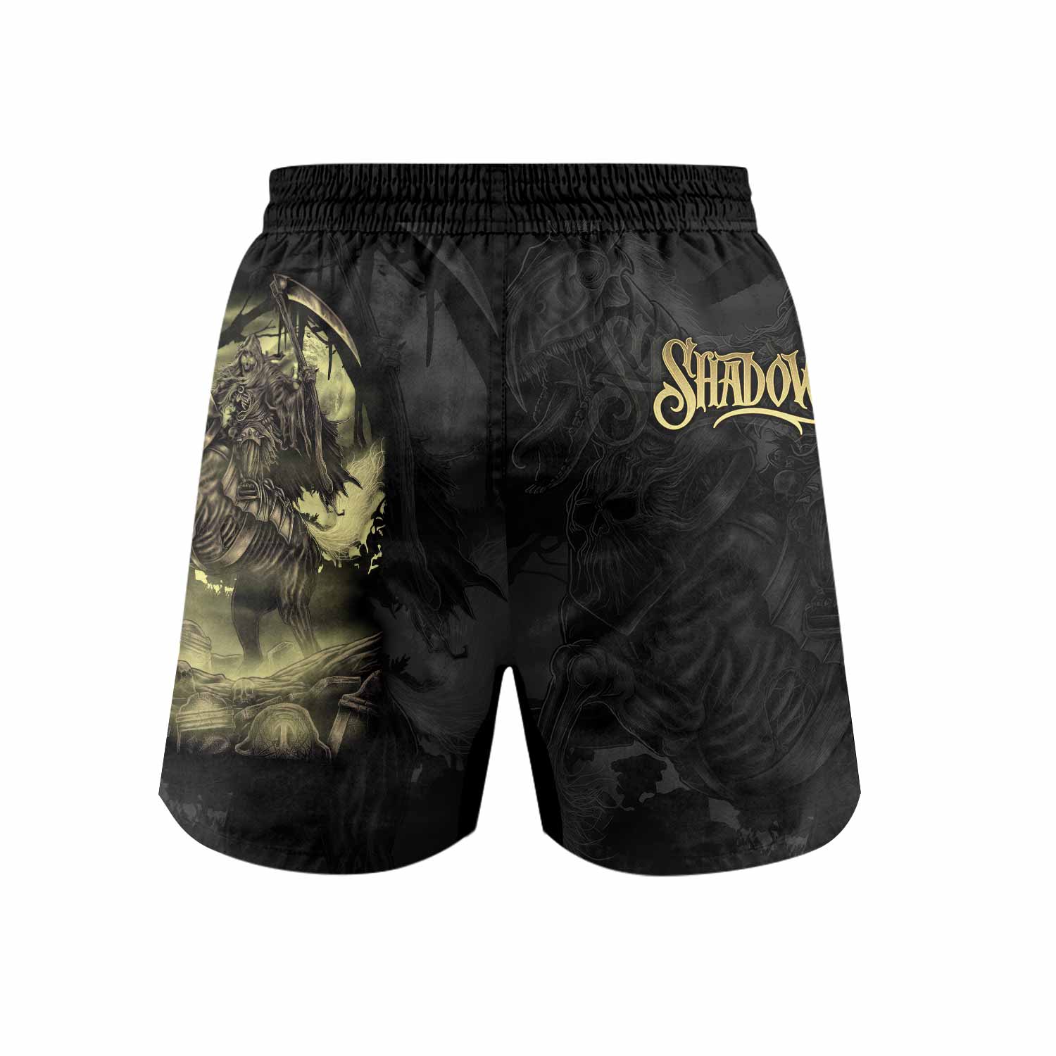 Dark Rider Grappling Shorts - back view mockup