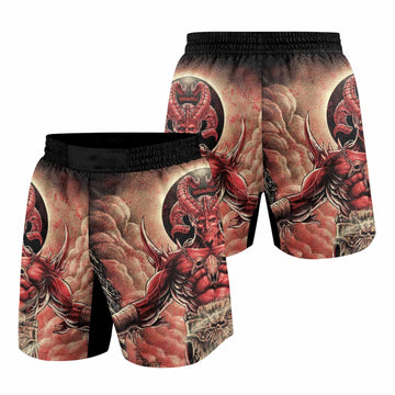 Lord of Hell Grappling Shorts - front and back view