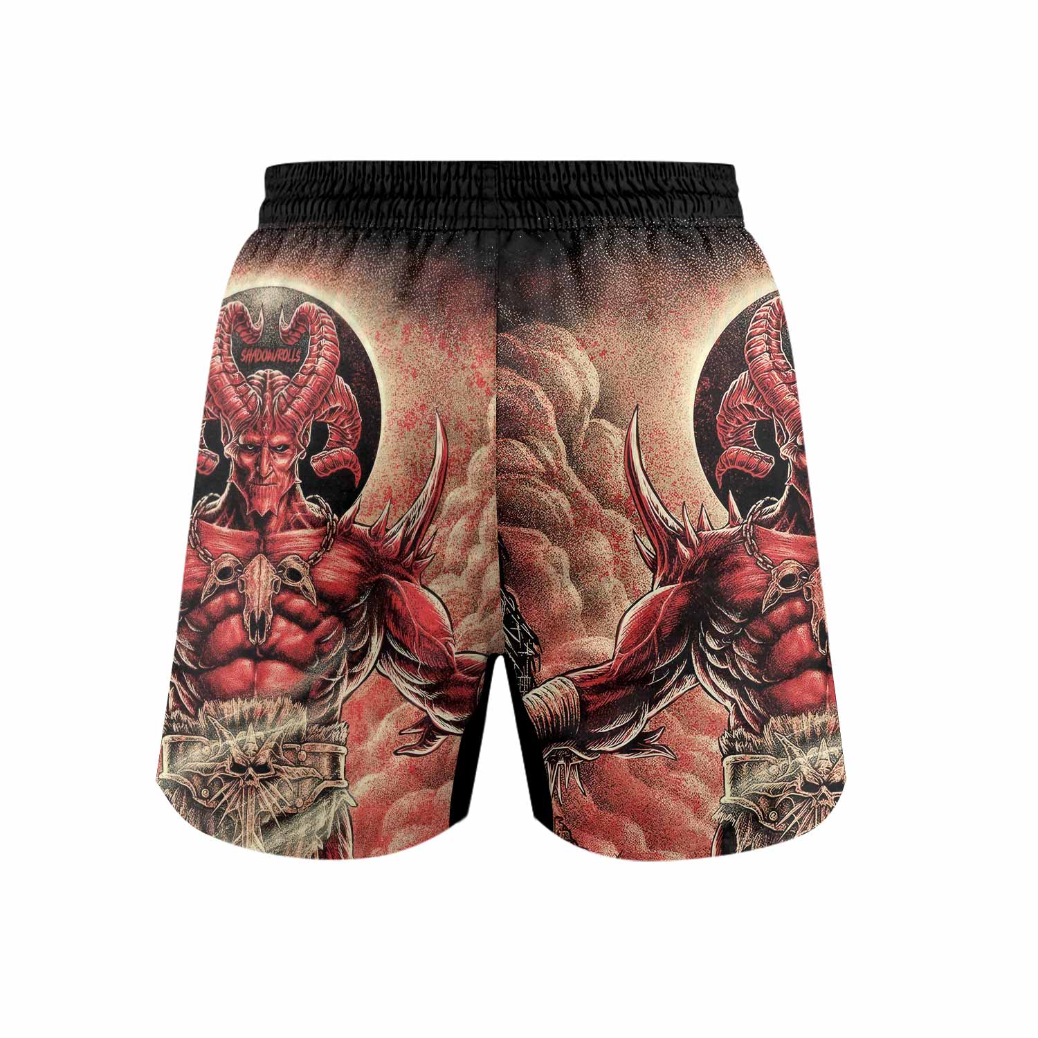 Lord of Hell Grappling Shorts - back view mockup