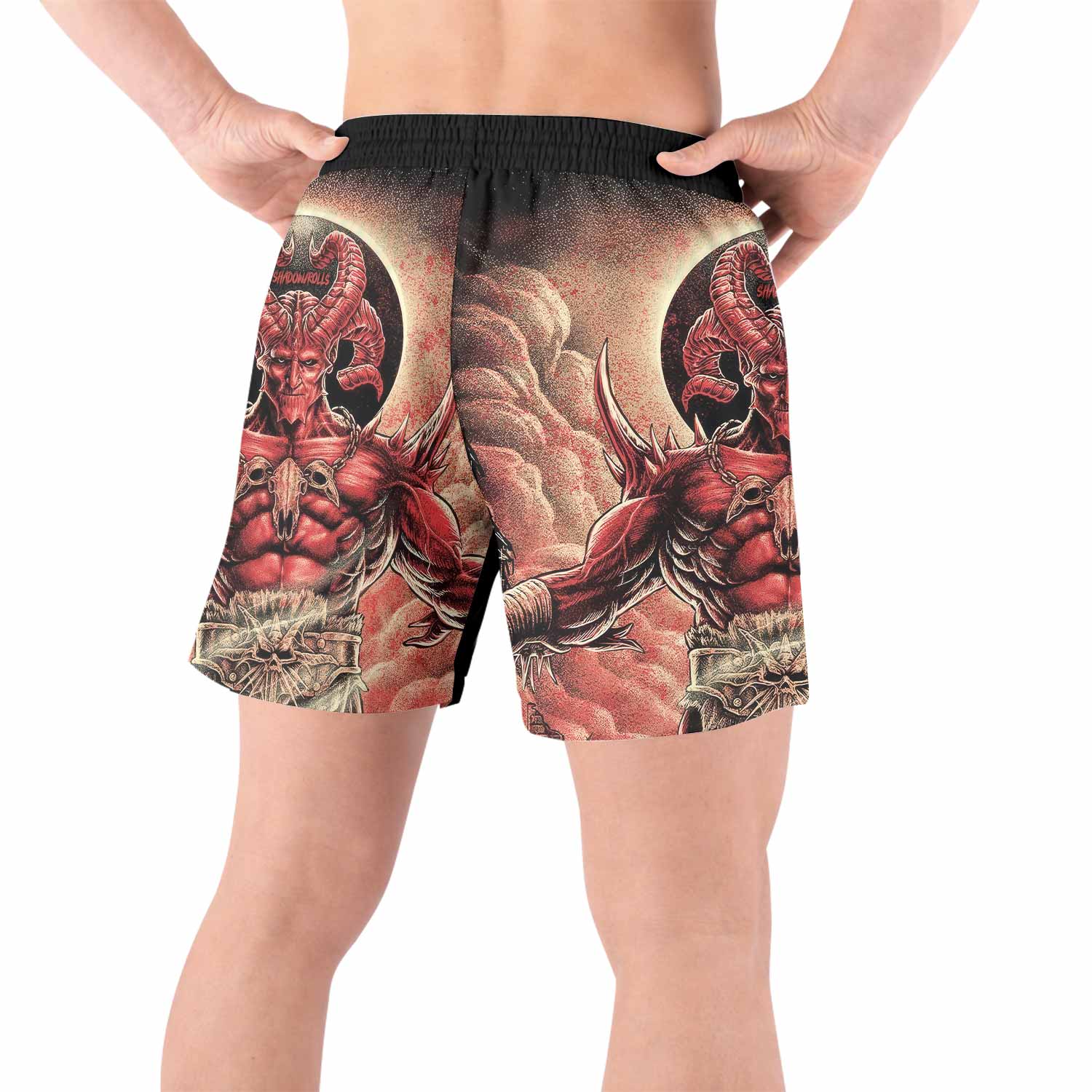 Lord of Hell Grappling Shorts - back view lifestyle