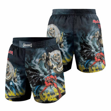 Iron Maiden Eternal Beast Grappling Shorts - front and back view