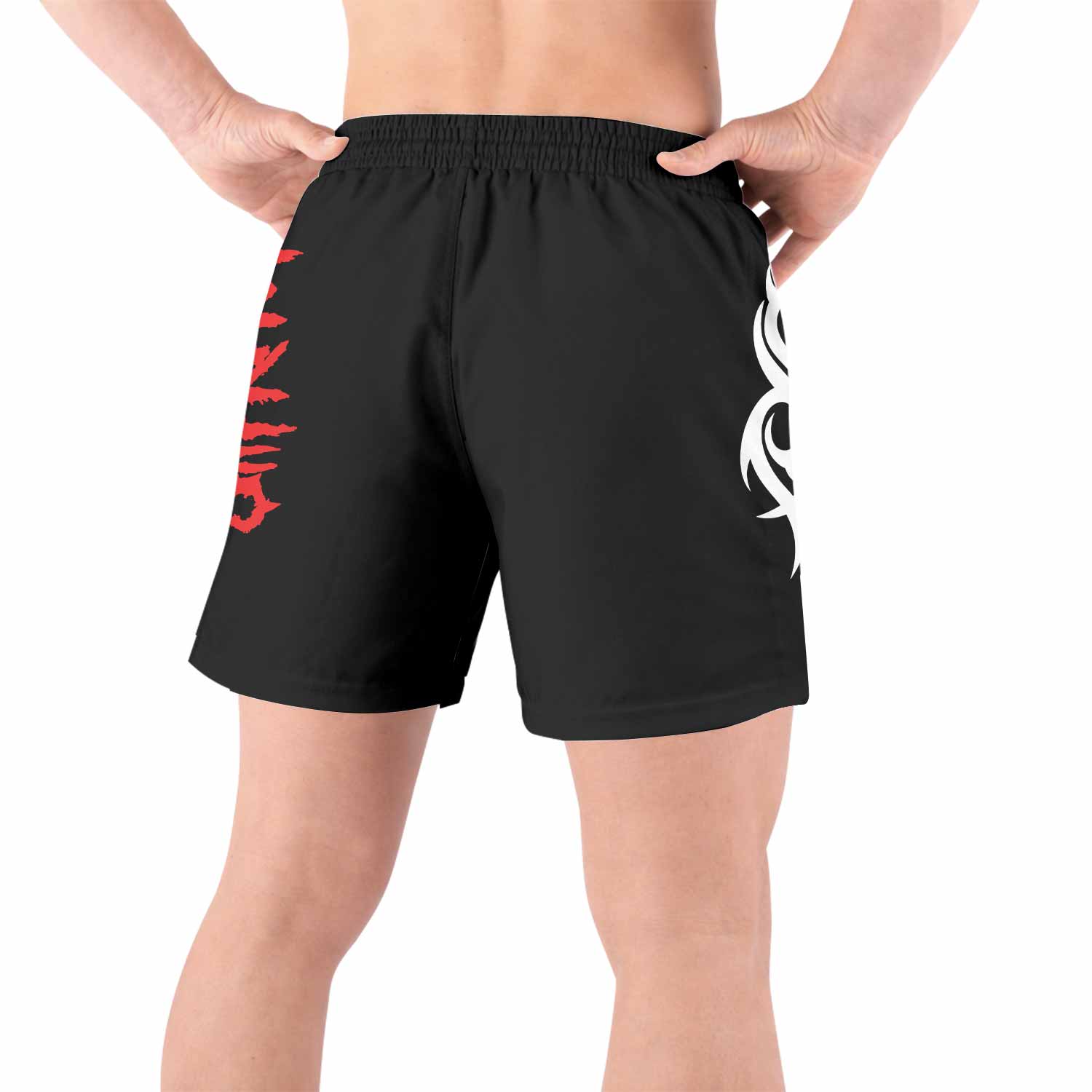 Slipknot Blood Ribcage Grappling Shorts - back view lifestyle