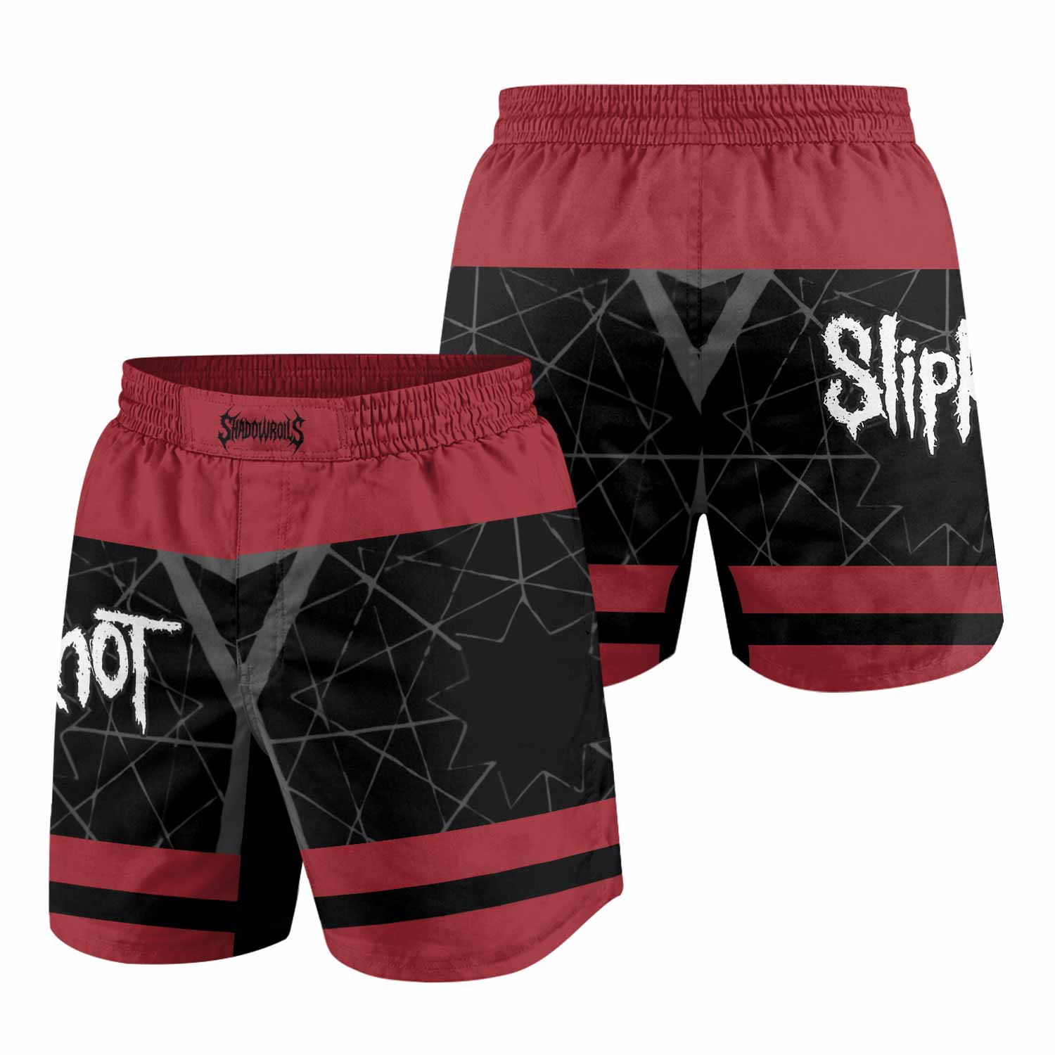 Slipknot Des Moines 95 Grappling Shorts - front and back view