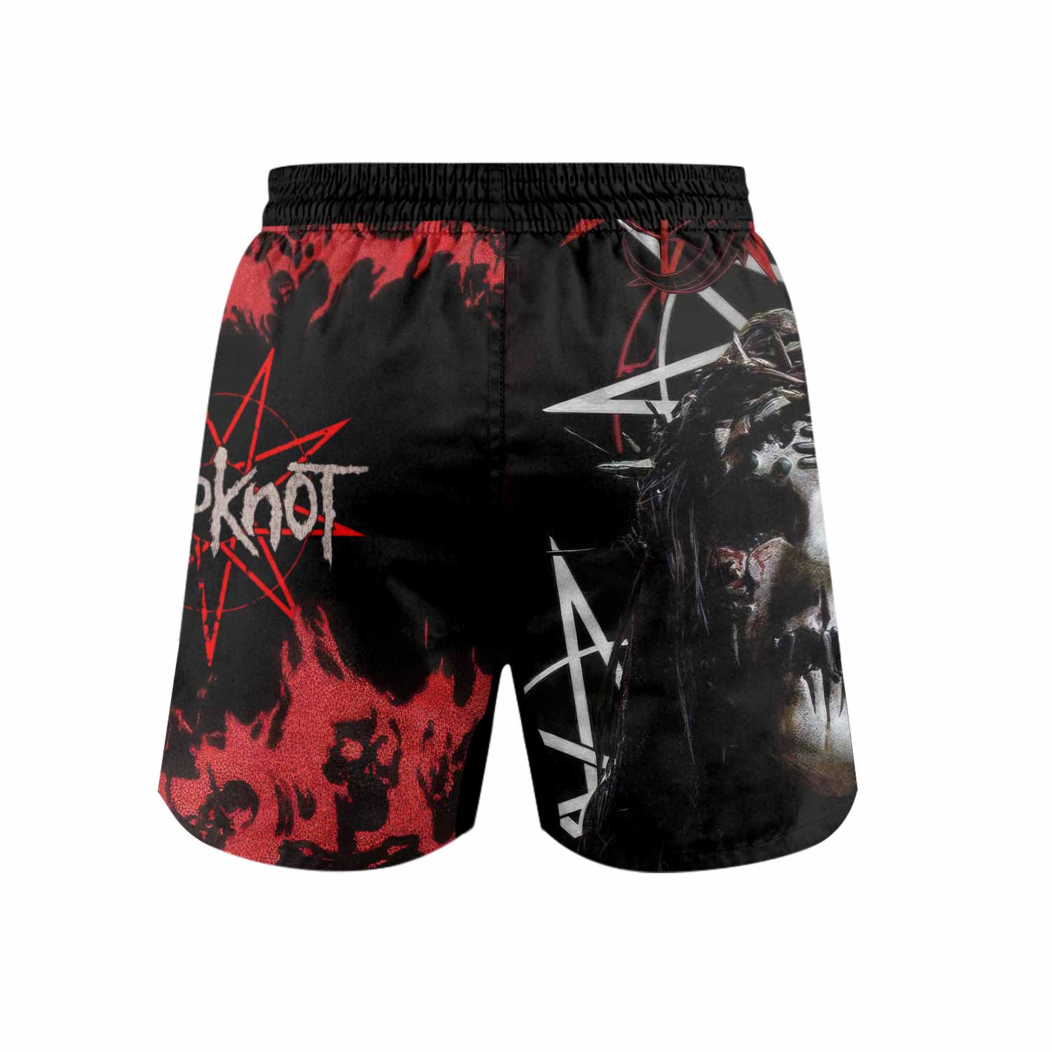 Slipknot Masked Chaos Grappling Shorts - back view mockup