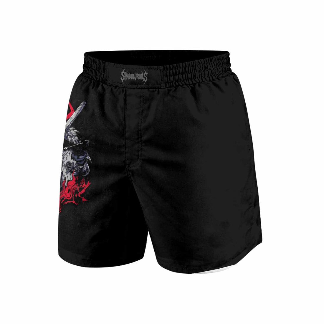 Skull Knight Berserk Grappling Shorts - front and back view