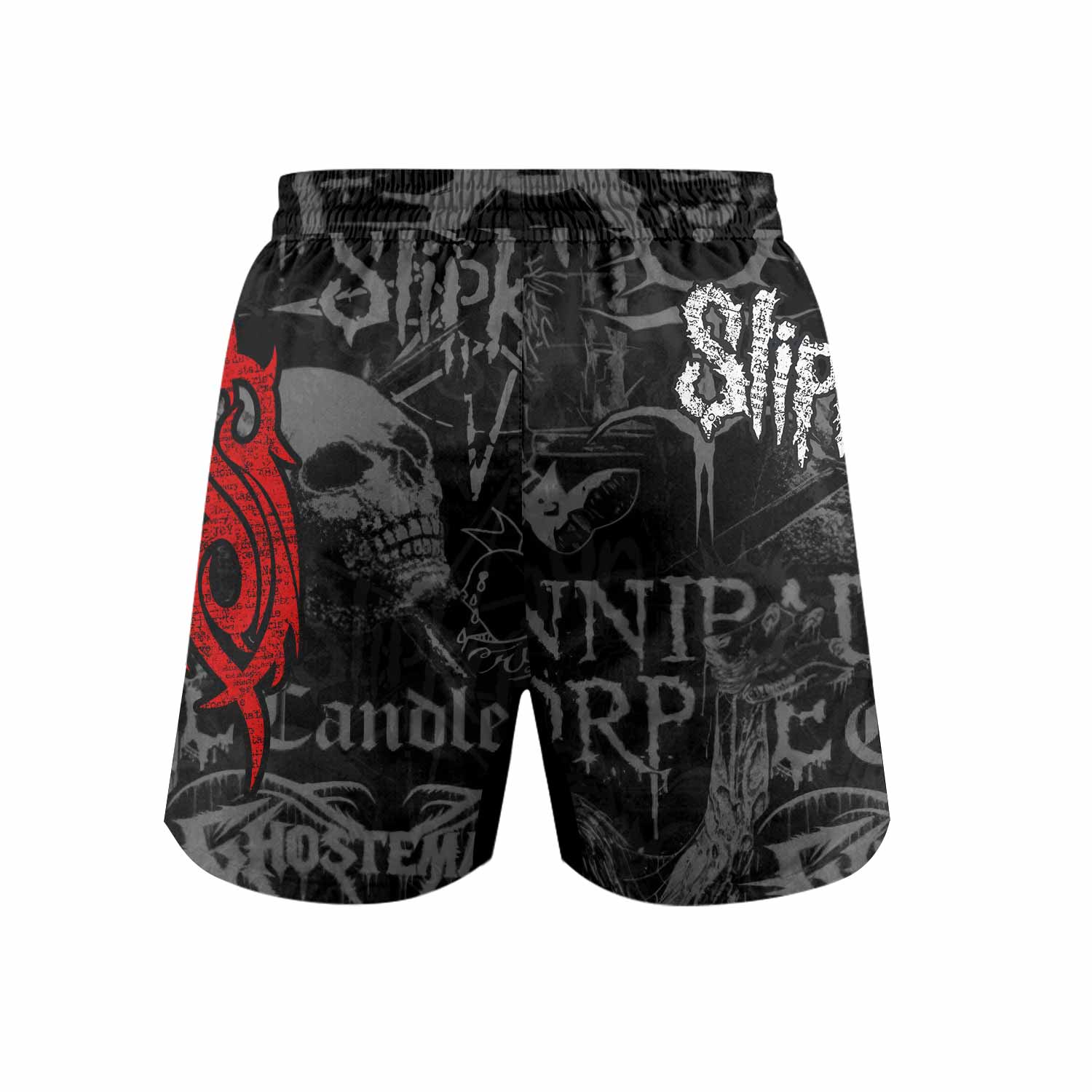 Slipknot Riot Grappling Shorts - back view mockup