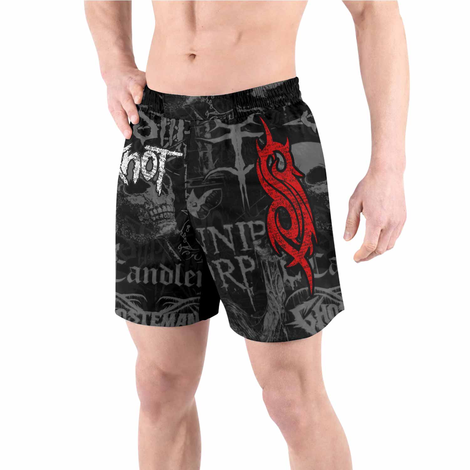 Slipknot Riot Grappling Shorts - front view lifestyle