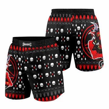 Purraise Satan Grappling Shorts - front and back view