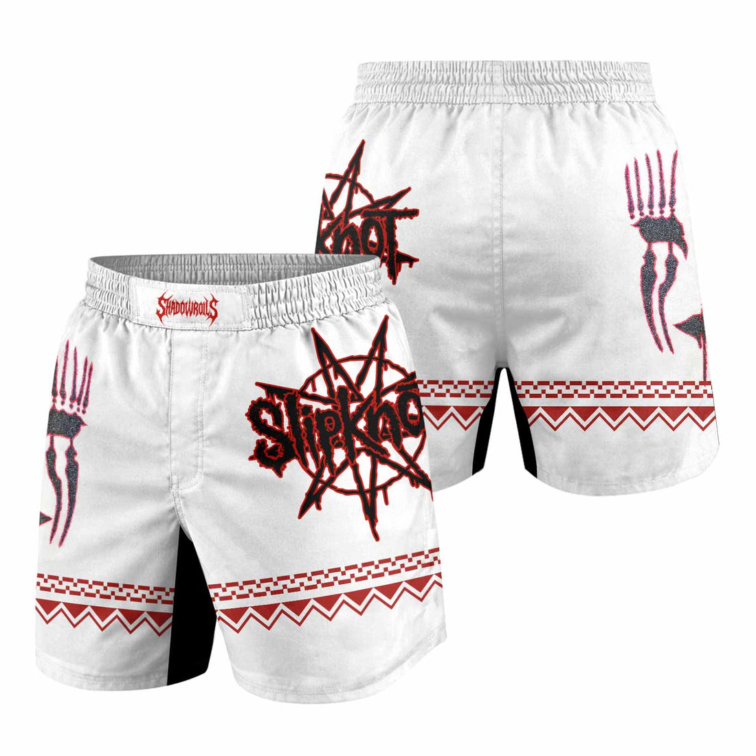 Slipknot Christmas Grappling Shorts - front and back view