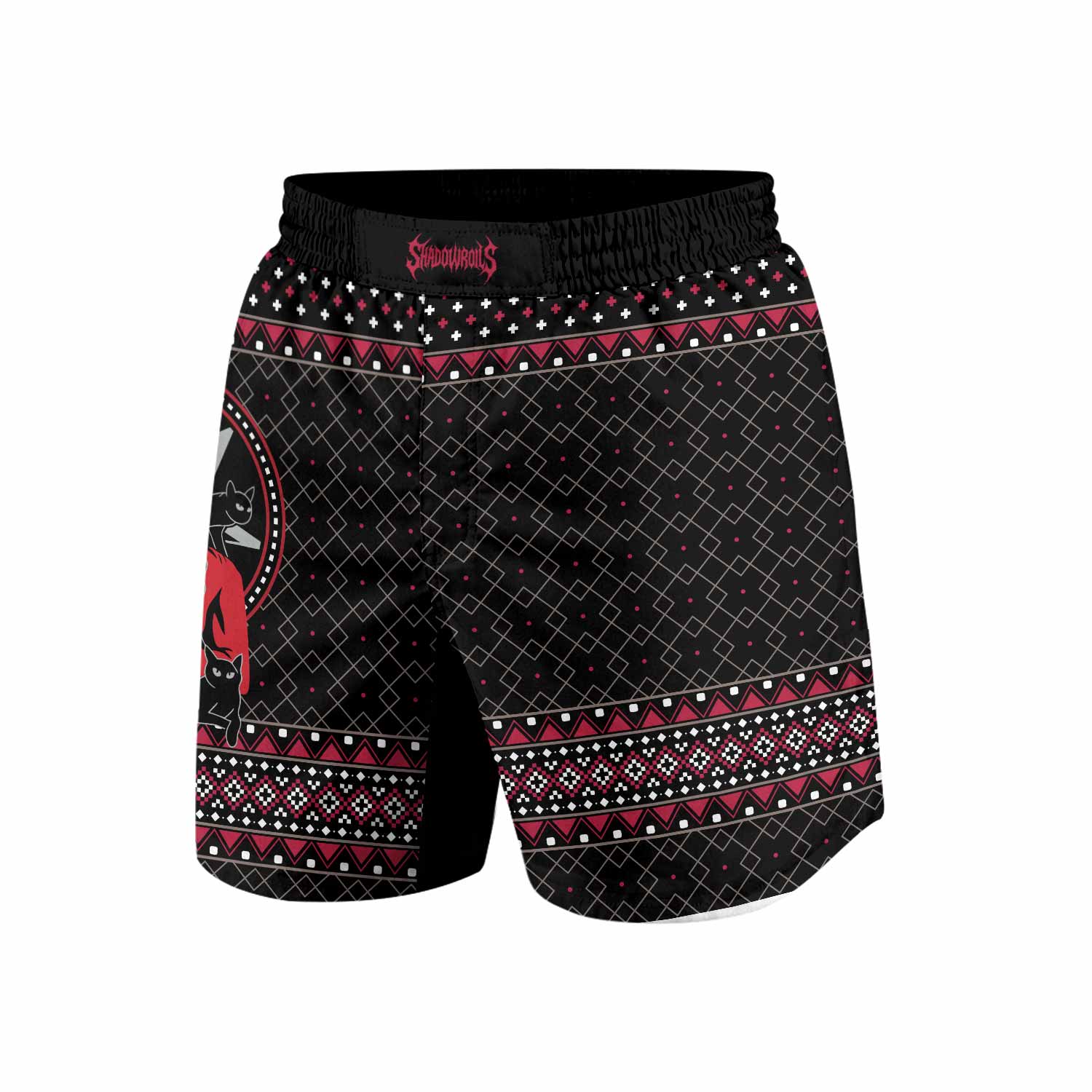 Satan's Cats Grappling Shorts - front view mockup