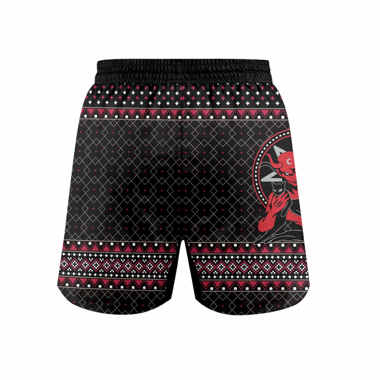 Satan's Cats Grappling Shorts - back view mockup