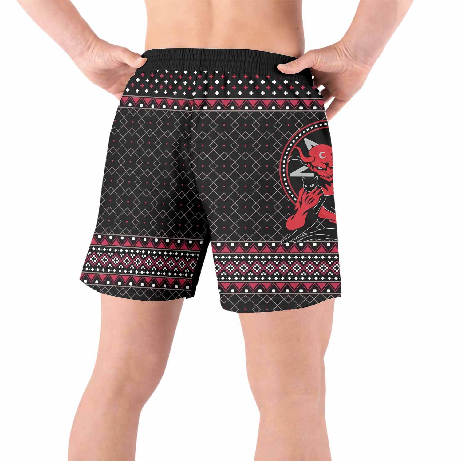 Satan's Cats Grappling Shorts - back view lifestyle
