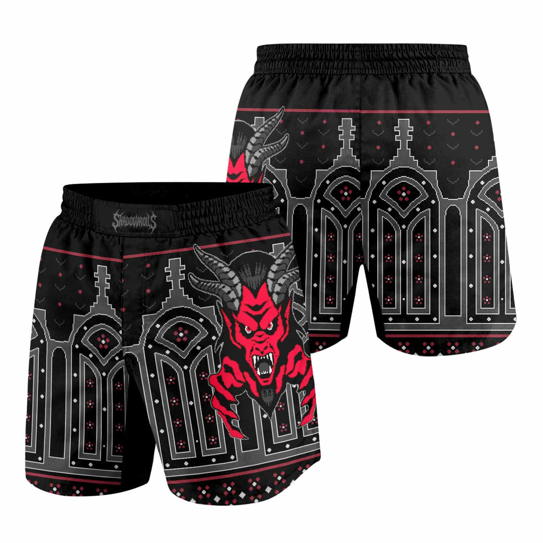 Hell's Gate Grappling Shorts - front and back view