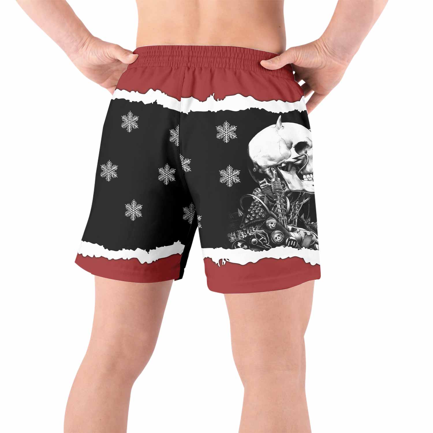 Megadeth Christmas Grappling Shorts - back view lifestyle