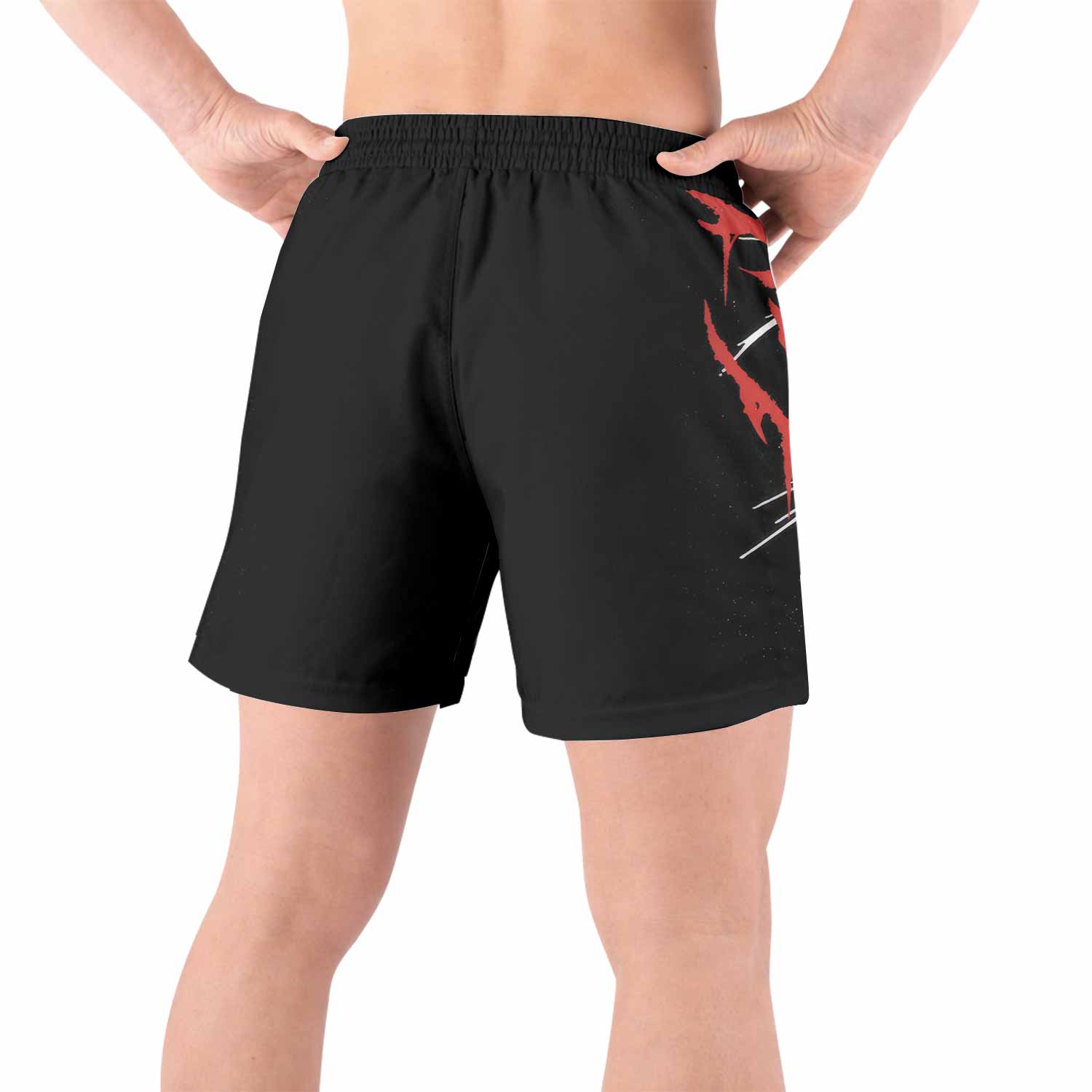 Infernal Spines Grappling Shorts - back view lifestyle