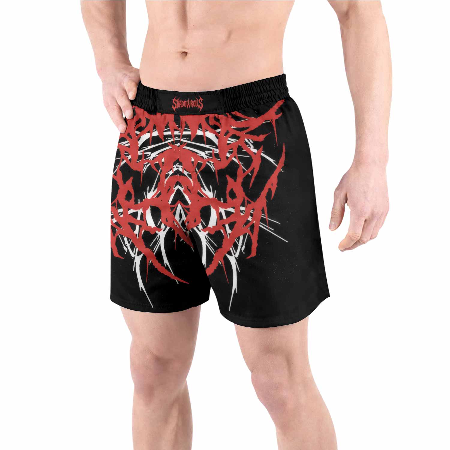 Infernal Spines Grappling Shorts - front view lifestyle