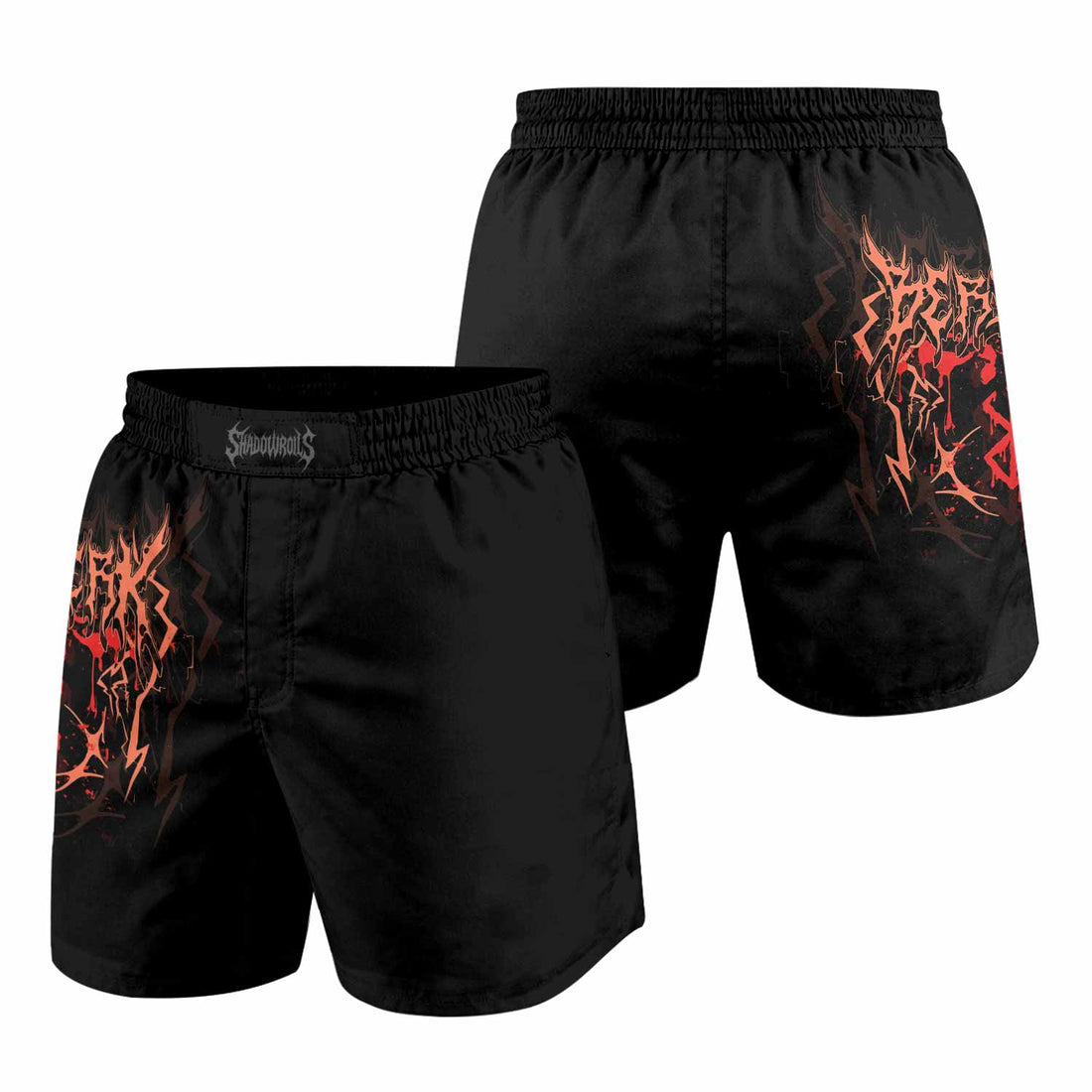 Berserker's Oath Grappling Shorts - front and back view