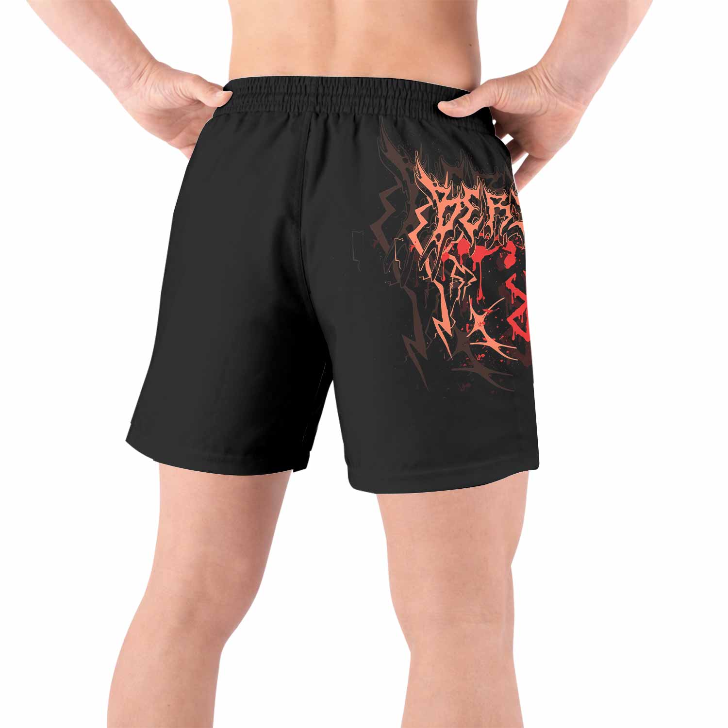 Berserker's Oath Grappling Shorts - back view lifestyle
